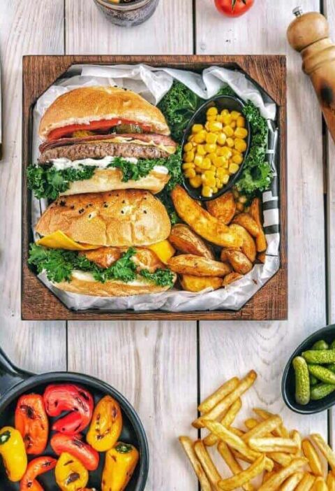 Baked delicious mozzarella chicken Burger pexels rania alhamed